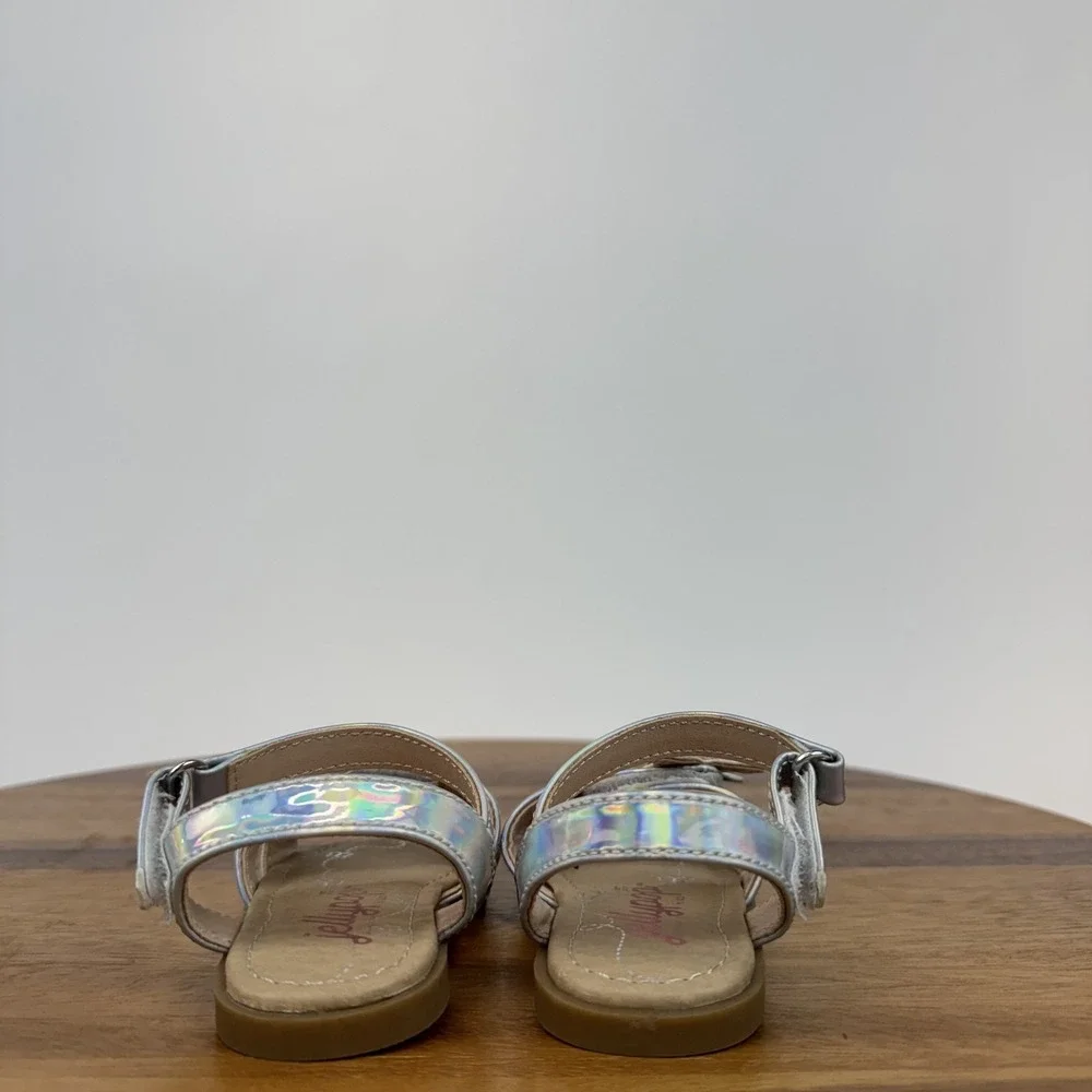 New Little Kids Girls Jellypop Lil Sheba Iridescent‎ Butterfly Sandals Size 5 C